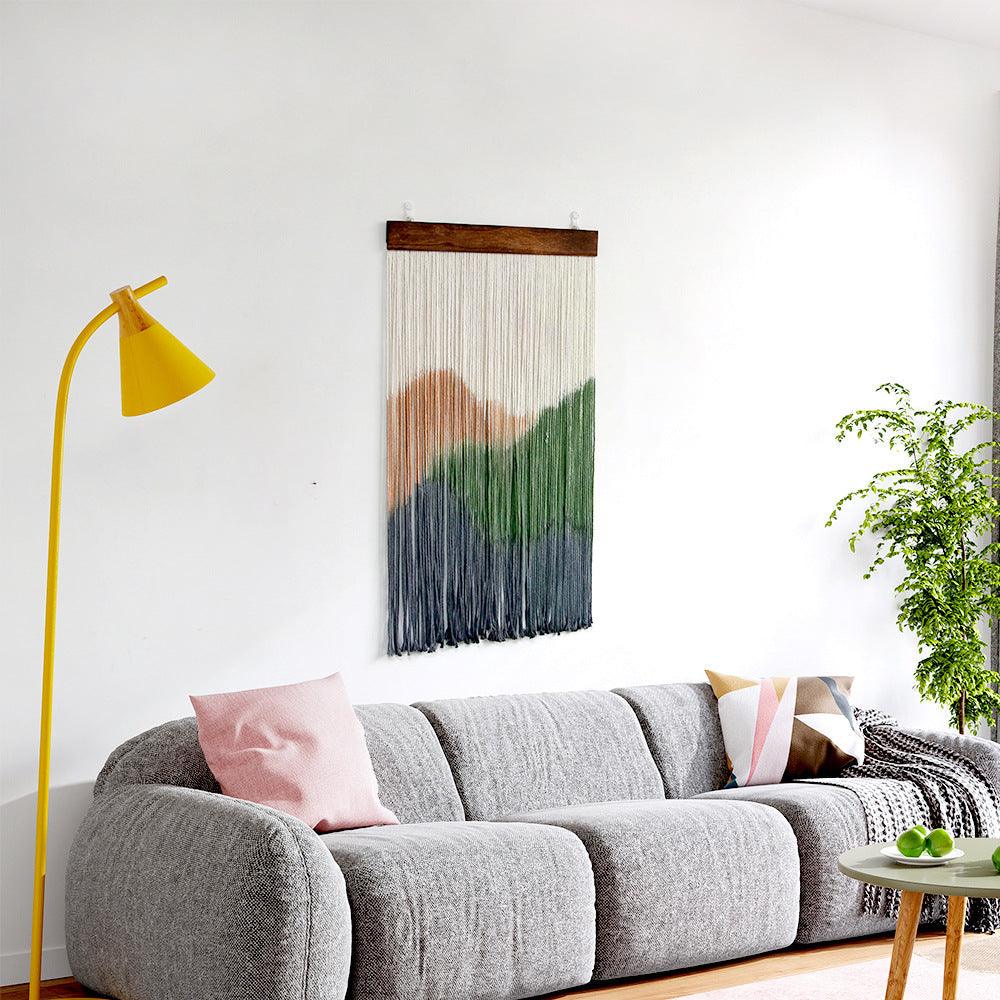Modern Chinese Landscape Dyed Hand-woven Tapestry