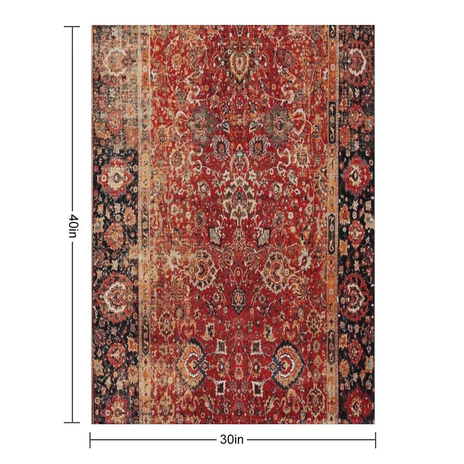 17th Century Afghanistan Rug Print Throw Blanket