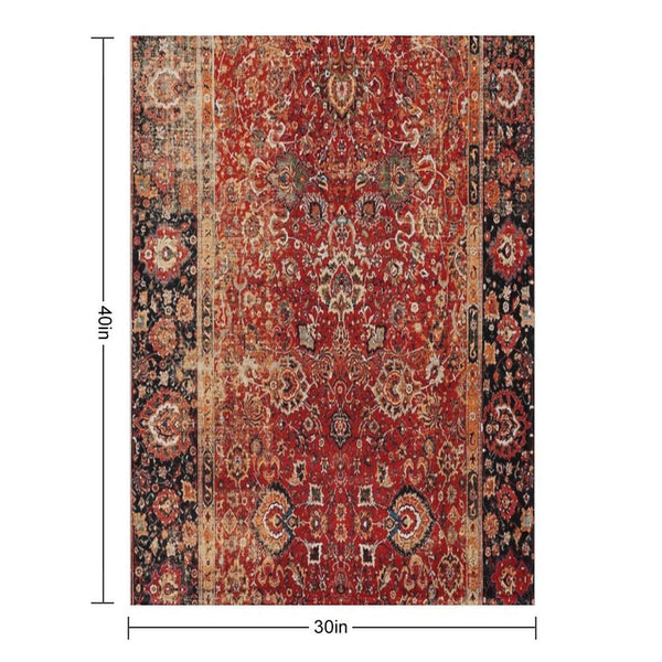 17th Century Afghanistan Rug Print Throw Blanket