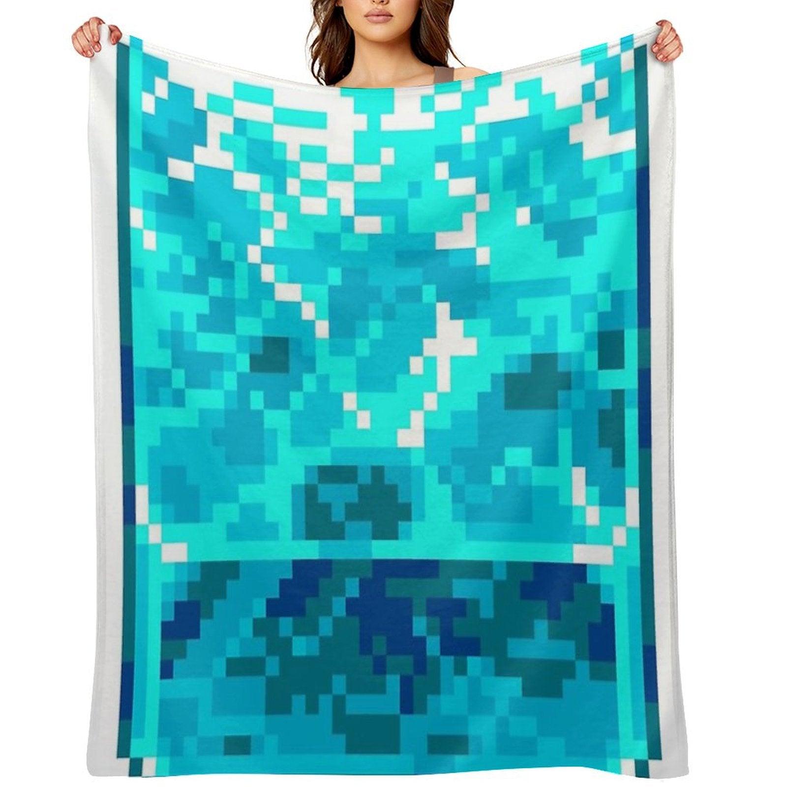 Pixel Water Throw Blanket