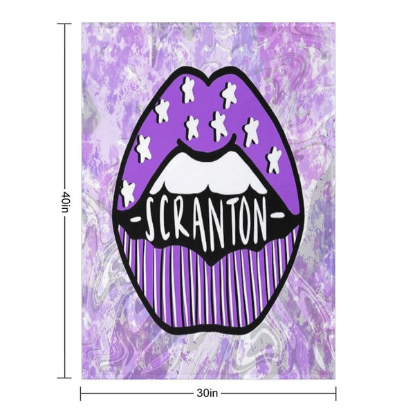 University of Scranton Lips Wrinkle-free Throw Blanket