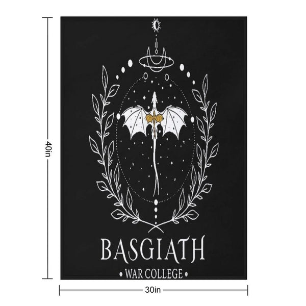 Fourth Wing Basgiath Two Sided Romantasy Dragons Yarros T-Shirt Throw Blanket