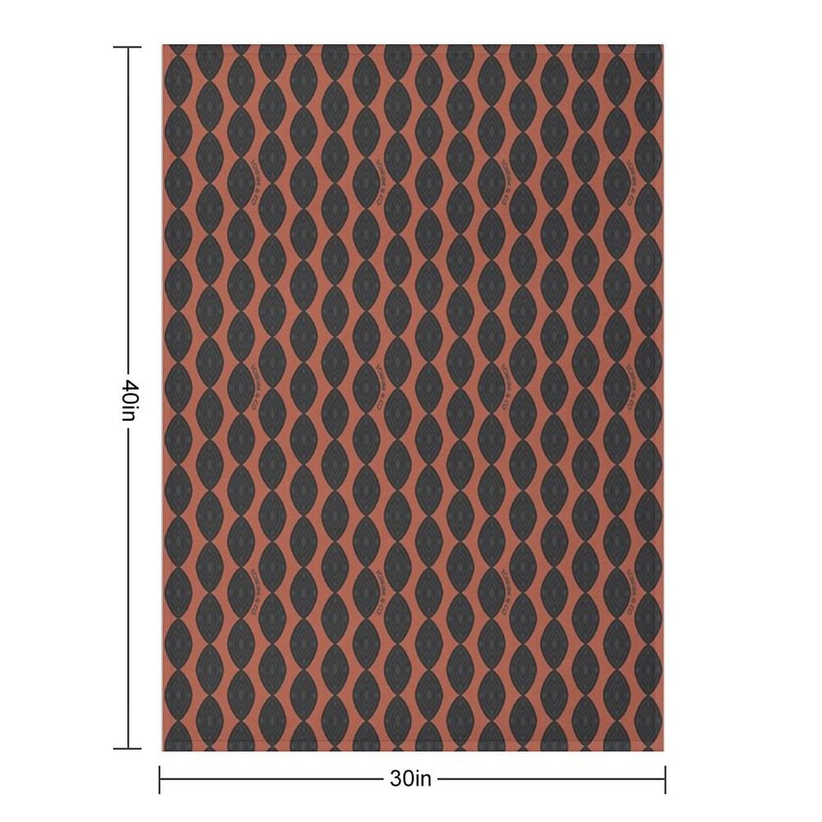 Atomic Blooms - Clay And Charcoal Throw Blanket