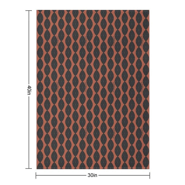 Atomic Blooms - Clay And Charcoal Throw Blanket
