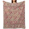 Vintage India Embroidered Textile, 17th Century Wrinkle-free Throw Blanket