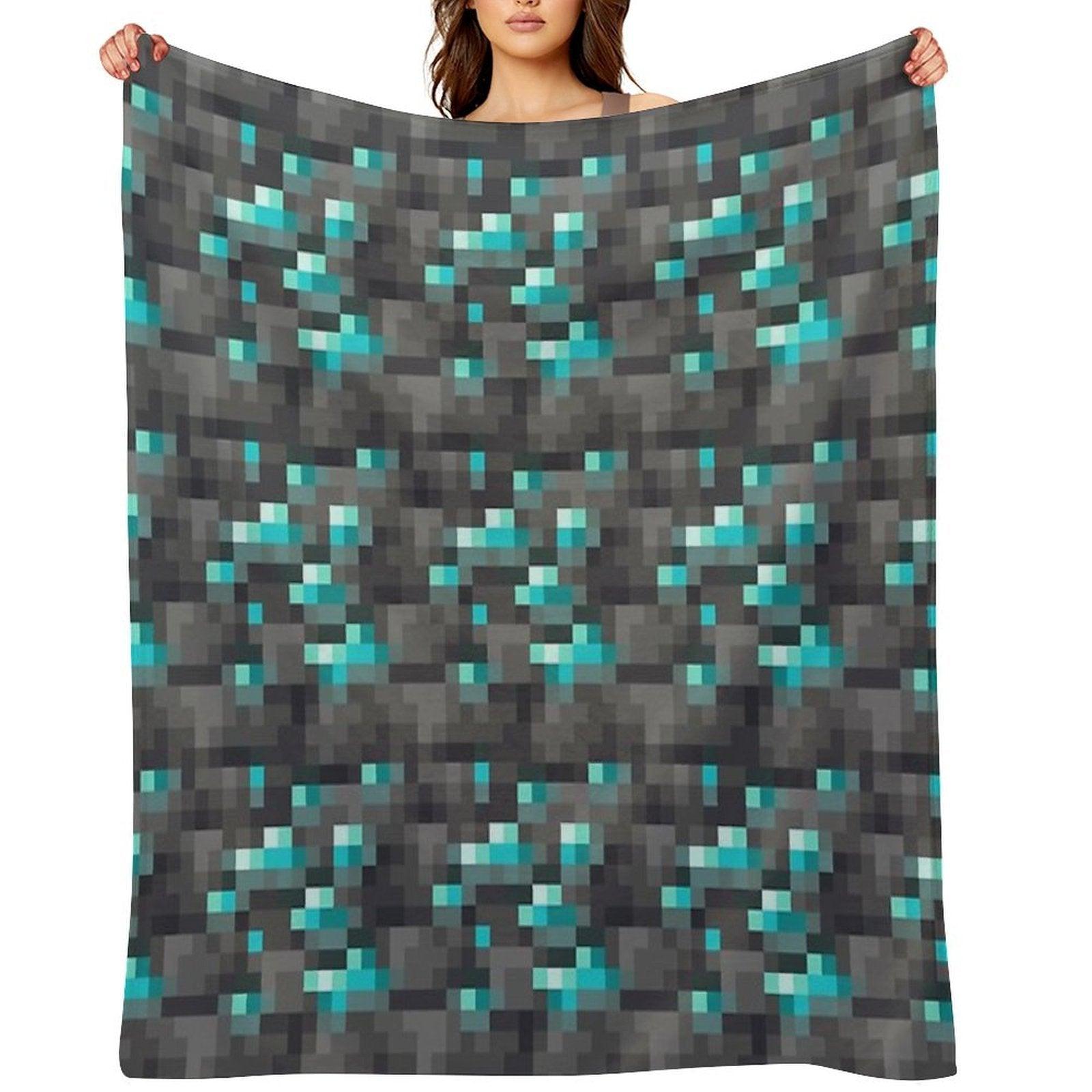 Deepslate Diamond Ore Throw Blanket