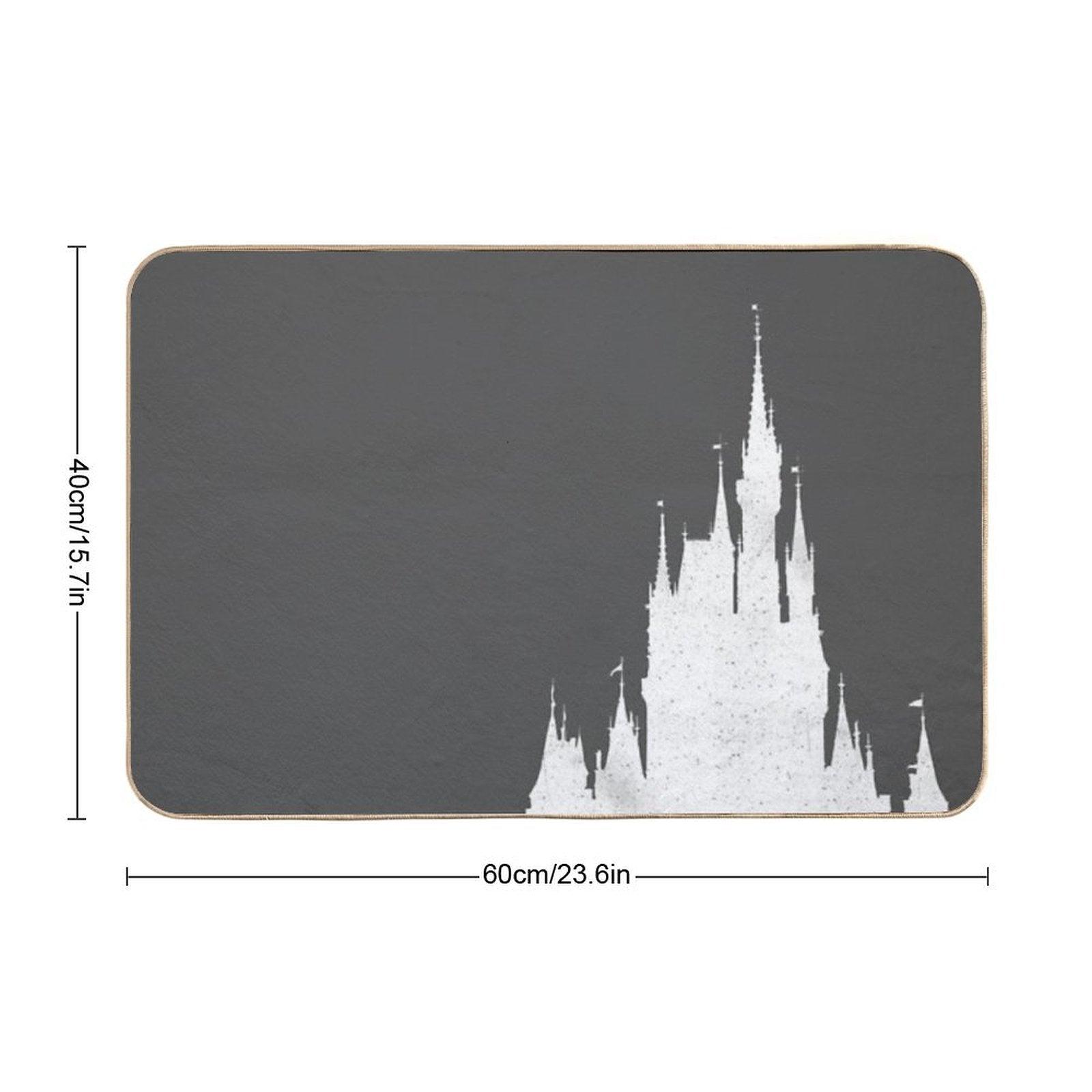 Magic Castle Silhouette Vintage Bath Mat