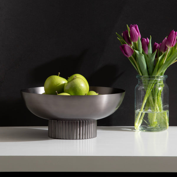 Rooks Ribbed Metal Bowl
