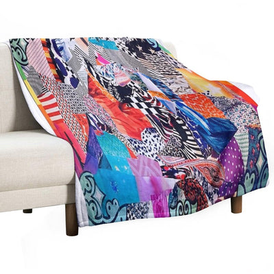 Mixed Print Uno Compact Throw Blanket