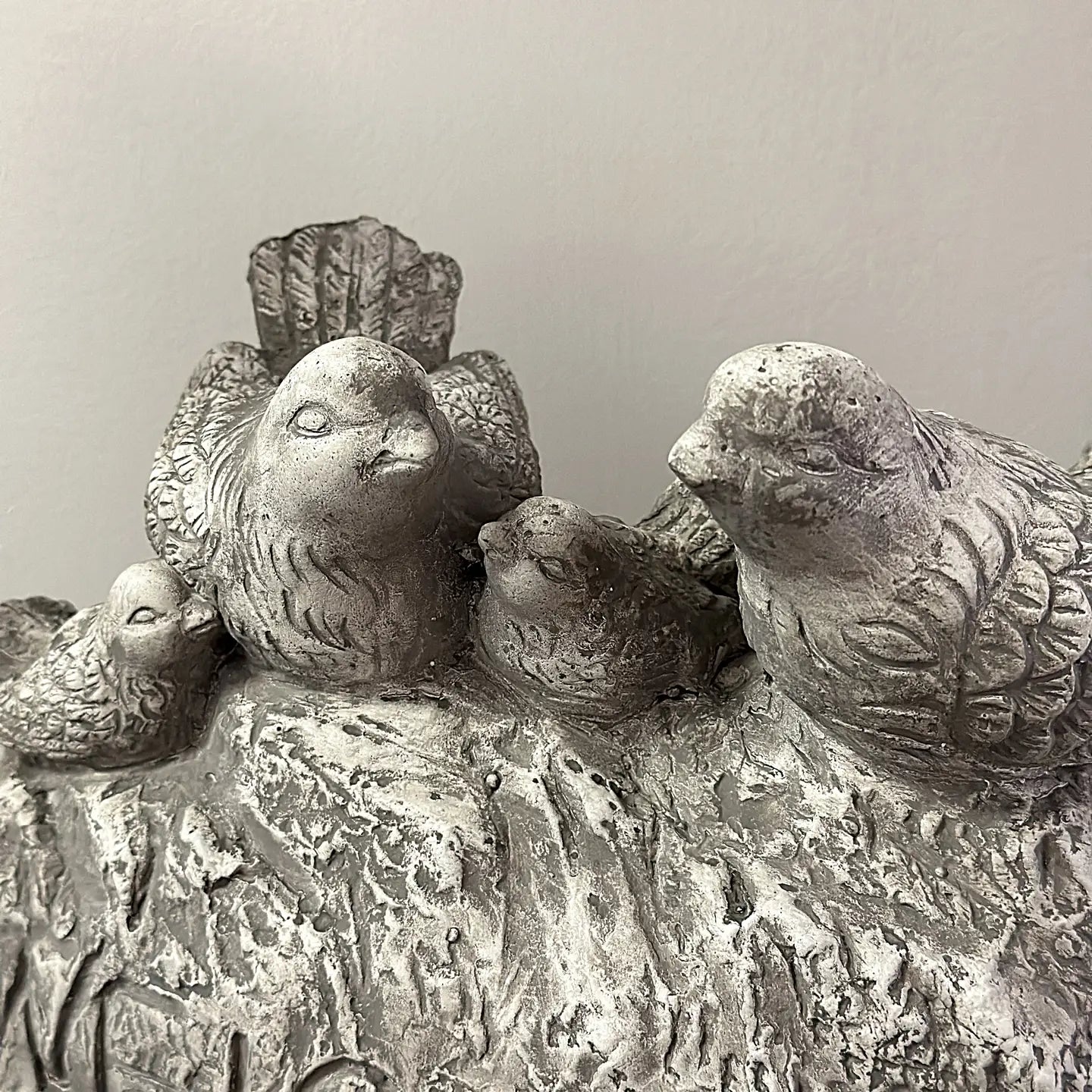 Cement Birds Statue Outdoor Welcome Sign