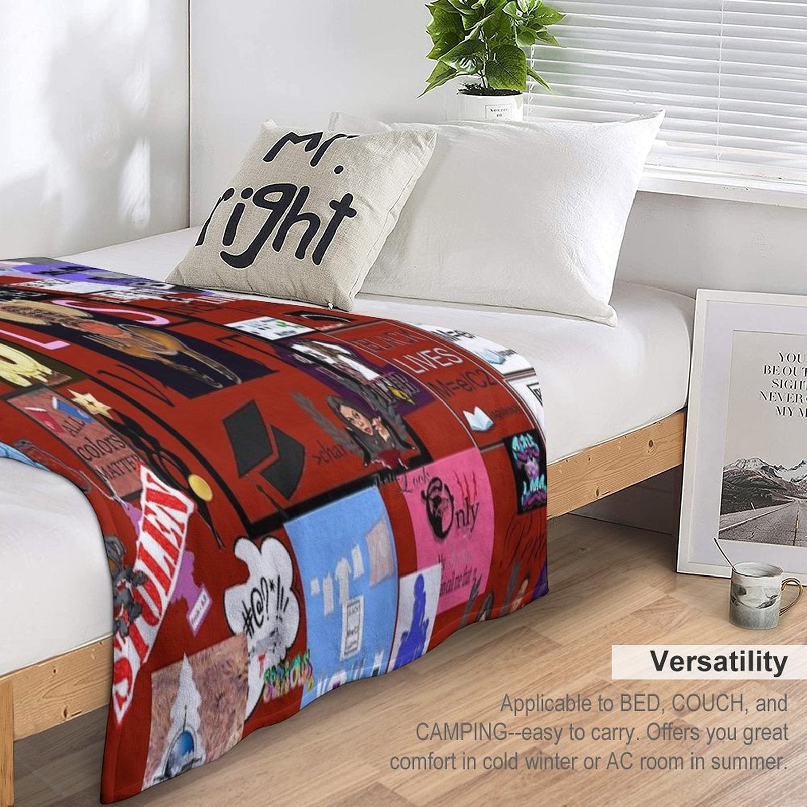 GOODBYE Shrink-resistant Throw Blanket