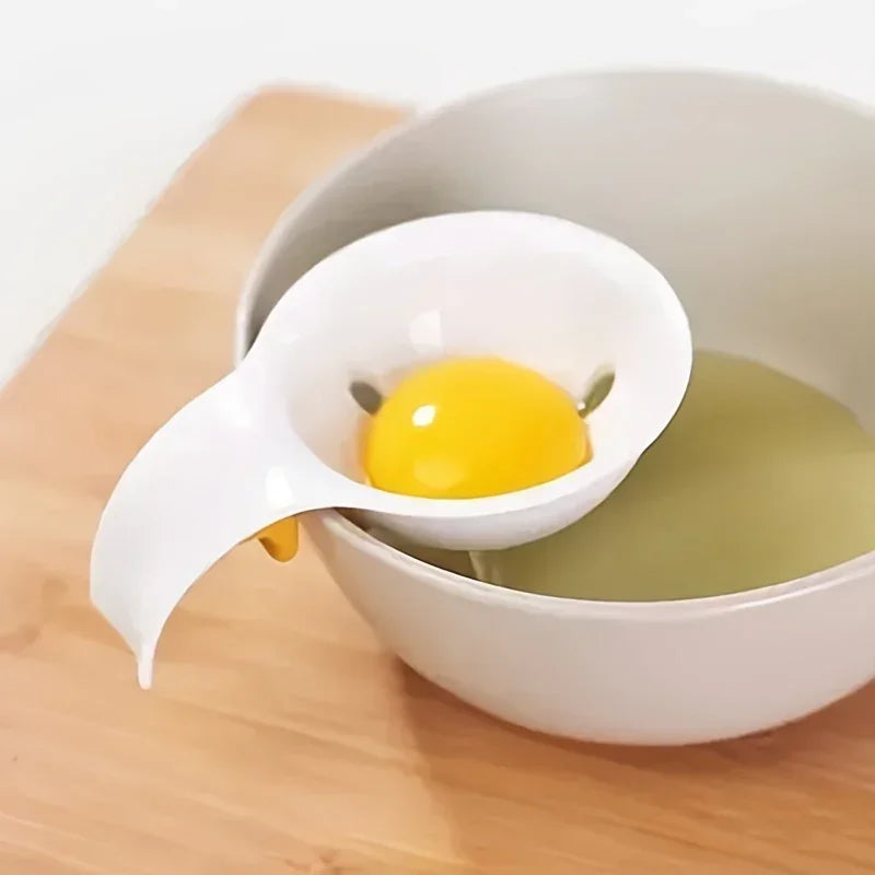Egg Yolk Separator - White Plastic Filter