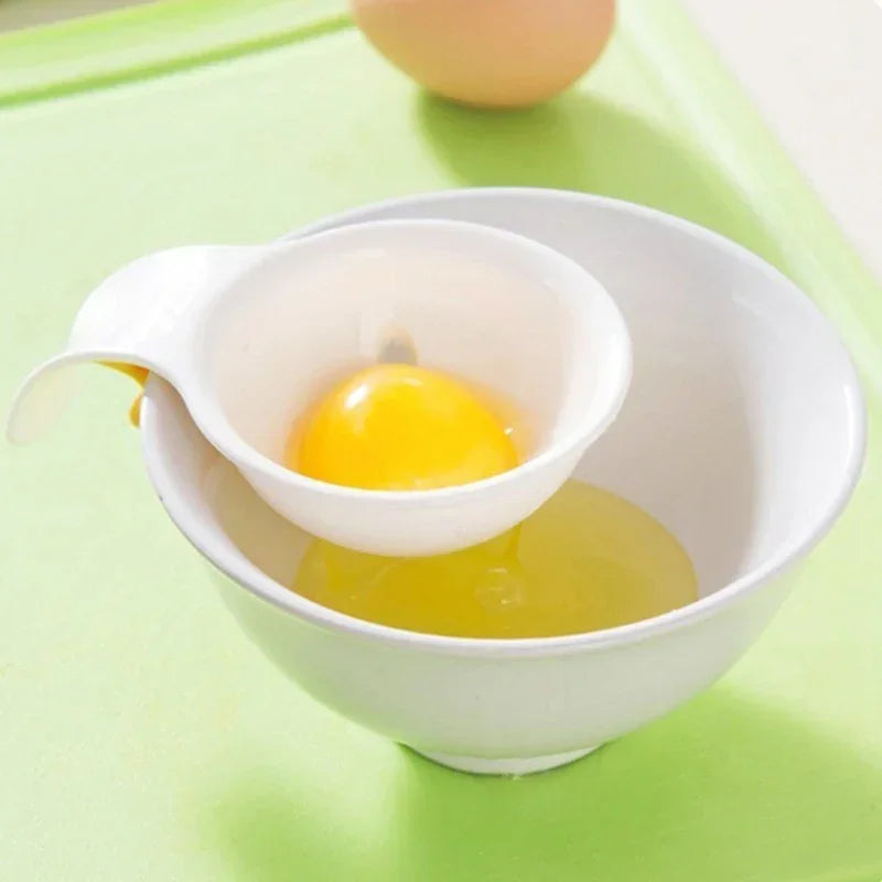 Egg Yolk Separator - White Plastic Filter