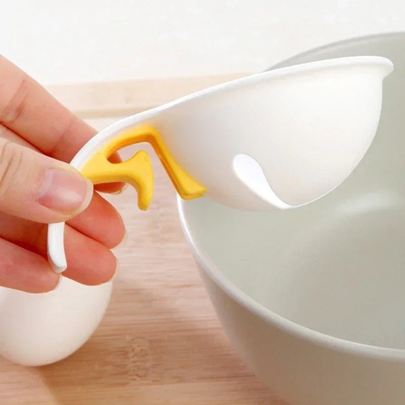 Egg Yolk Separator - White Plastic Filter