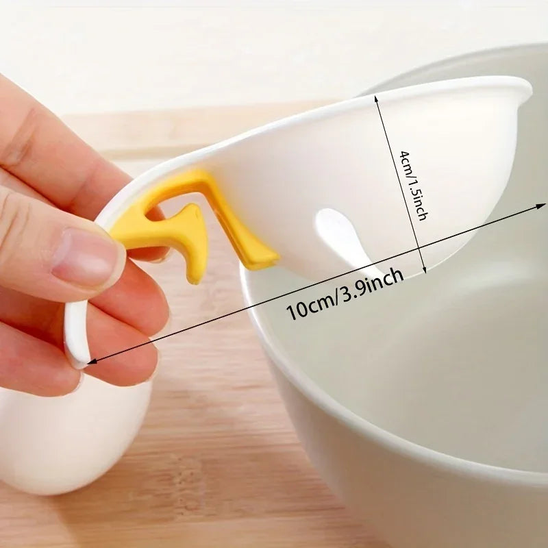 Egg Yolk Separator - White Plastic Filter