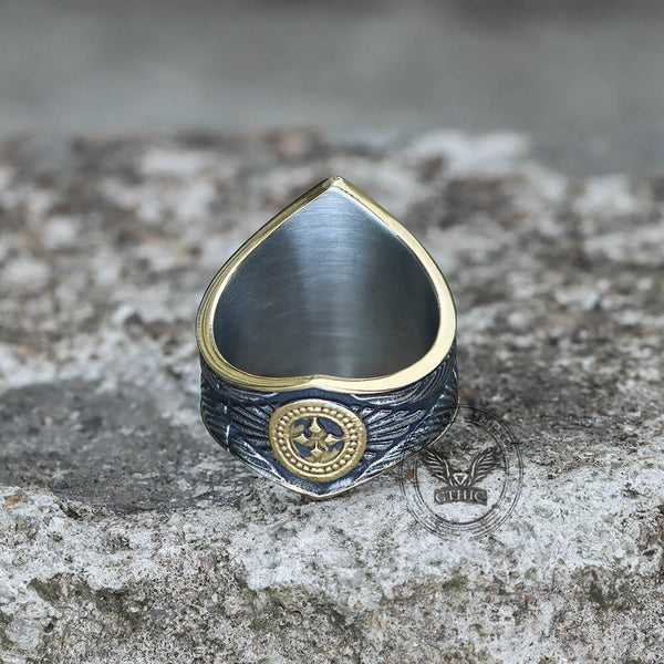 8 Point Star Stainless Steel Ring