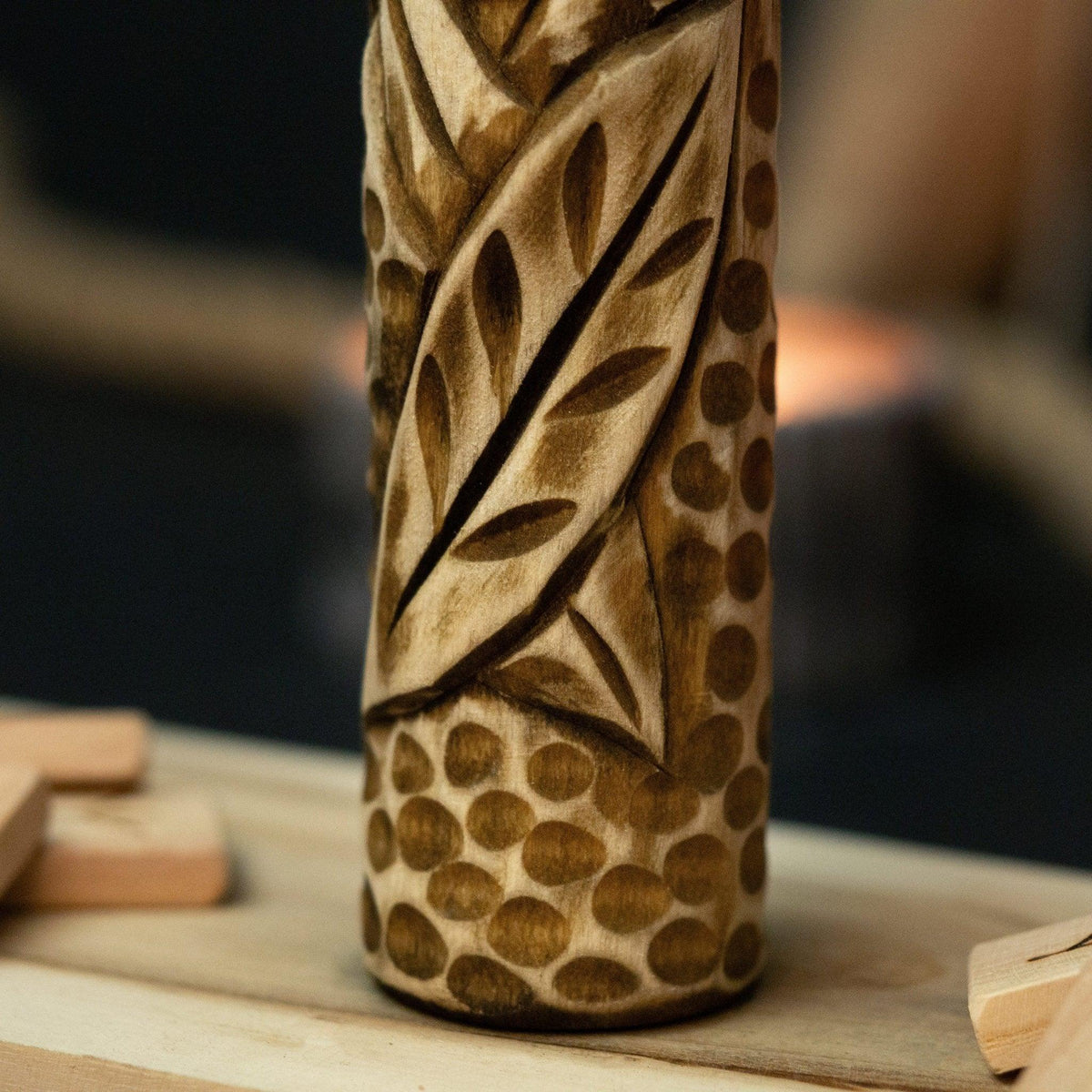 Eir Wooden Figurine – 14 cm (5.7 inch) Hand-Carved Norse Goddess of Healing