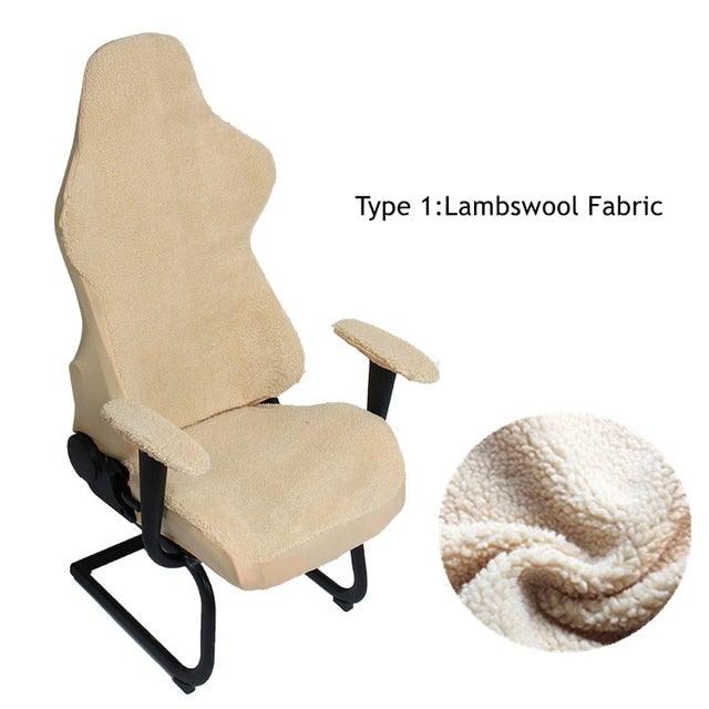 Elastic Chair Armrest Pads Chair Cover Warm Computer Chair Covers For Office Slipcover For Gaming Armchair  Washable Spandex Kitchen Chair Covers for Dining Room Christmas Decoration Holiday Party