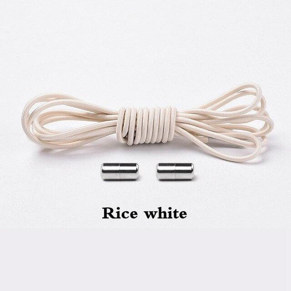 Elastic Lock Shoe Laces No Tie Shoelaces New Simplicity Round Metal Tip Shoelace Leisure Quick Sport Shoe Laces Unisex