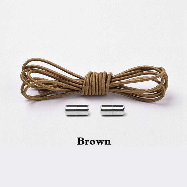Elastic Lock Shoe Laces No Tie Shoelaces New Simplicity Round Metal Tip Shoelace Leisure Quick Sport Shoe Laces Unisex