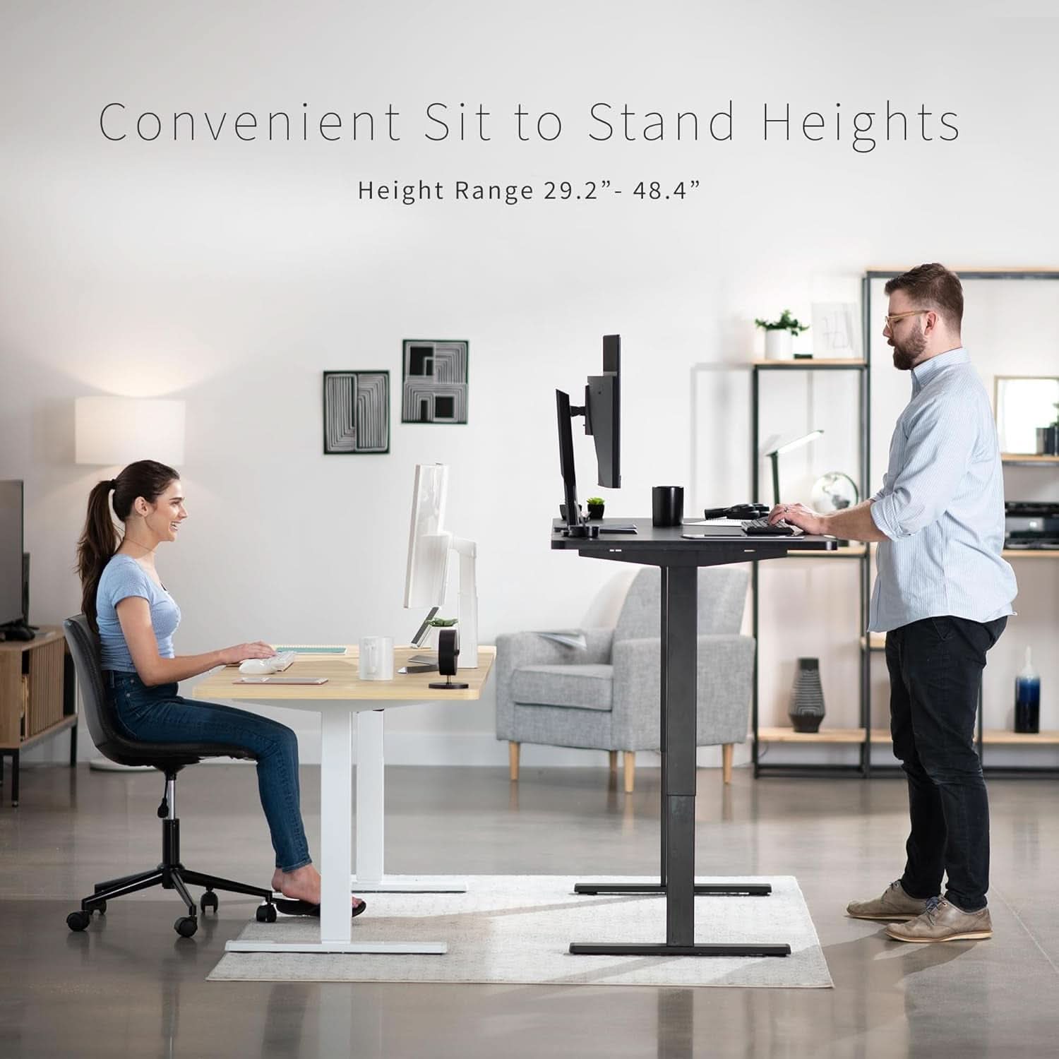 Electric Standing Desk 71x30 Memory Height Adjustment