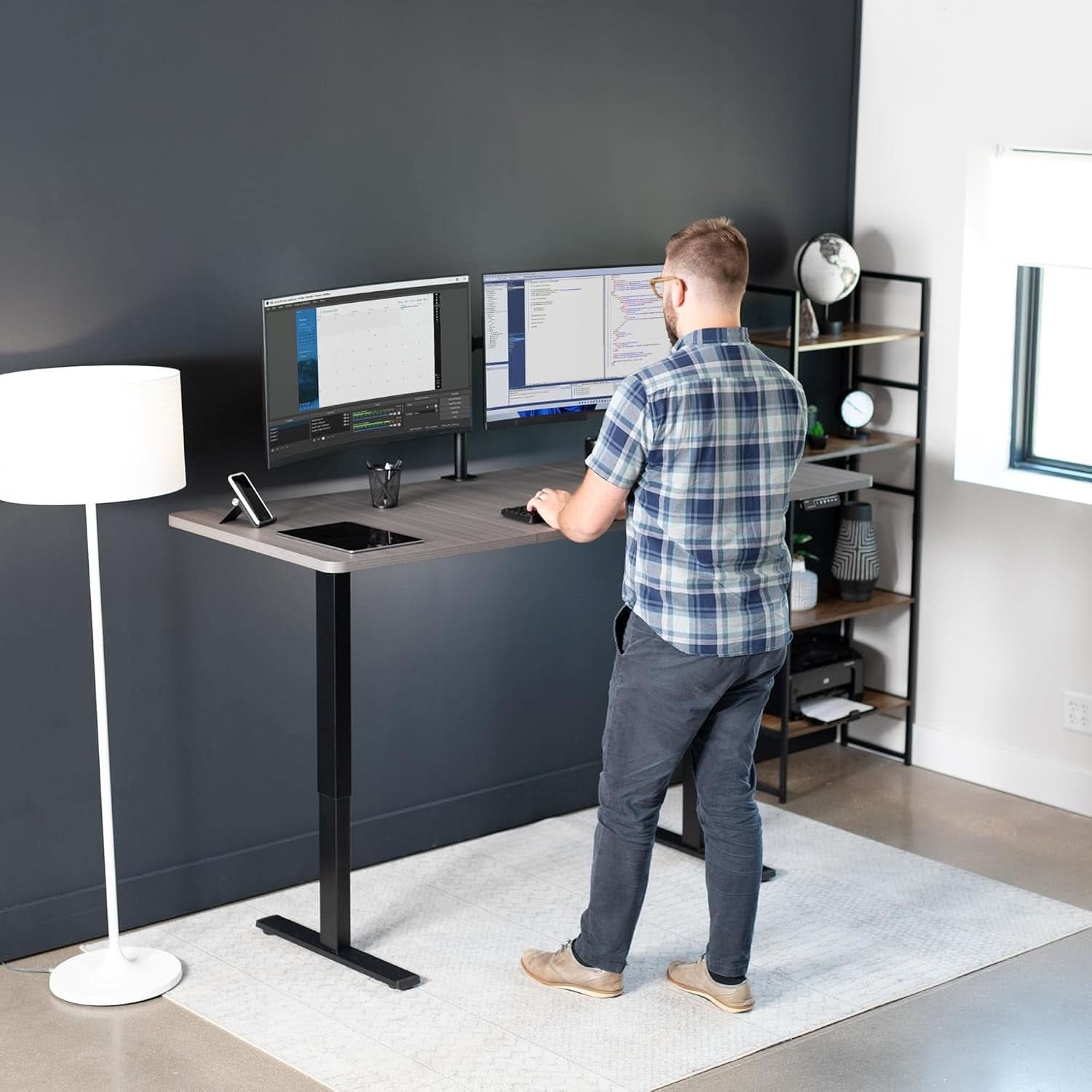 Electric Standing Desk 71x30 Memory Height Adjustment