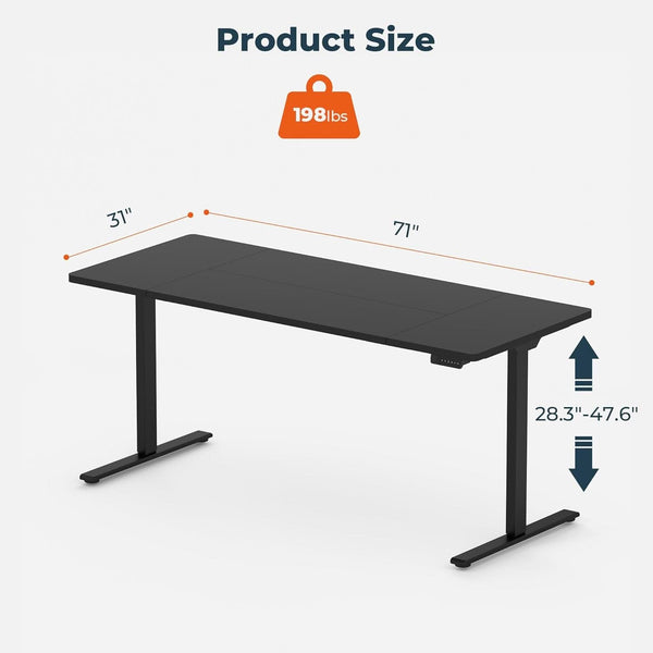 Electric Dual Motor Standing Desk with Adjustable Height