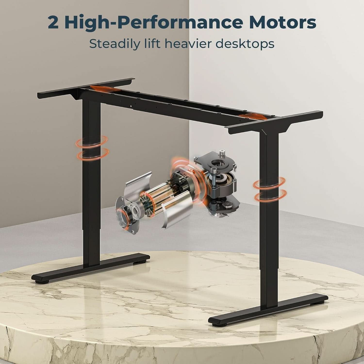 Electric Dual Motor Standing Desk with Adjustable Height