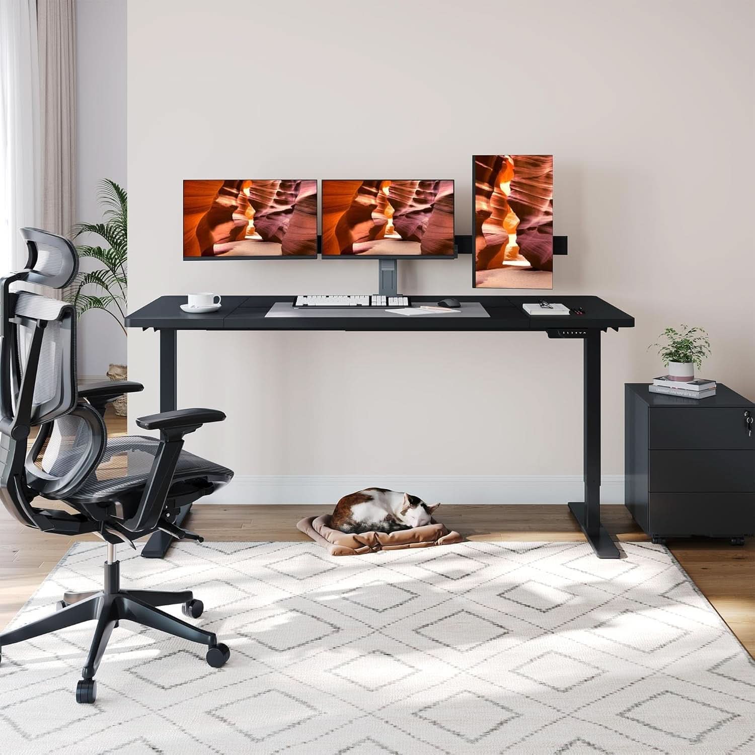 Electric Dual Motor Standing Desk with Adjustable Height