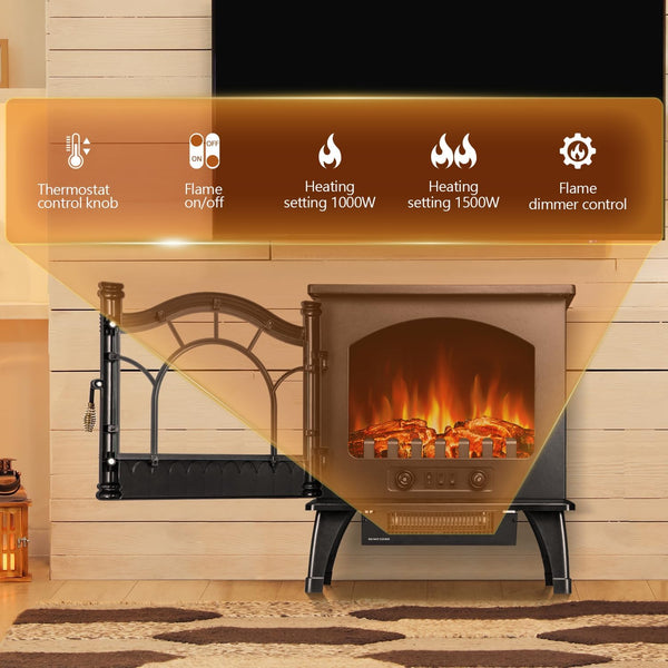 Electric Fireplace Heater, 20