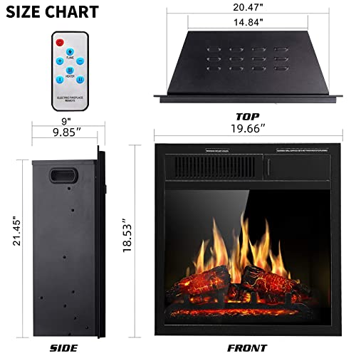 20 Inch Electric Fireplace Insert M1804,M1804C Kismile