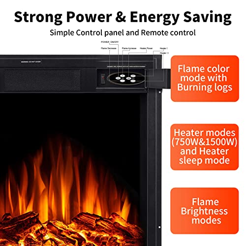 20 Inch Electric Fireplace Insert M1804,M1804C Kismile