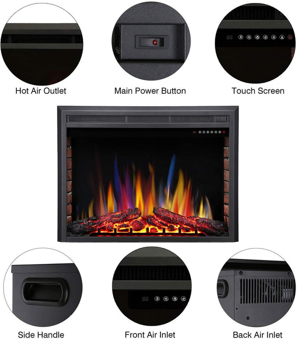 Electric Fireplace Insert Adjuatble Flame Colors 936A,939A,936BXB,939BXB Kismile