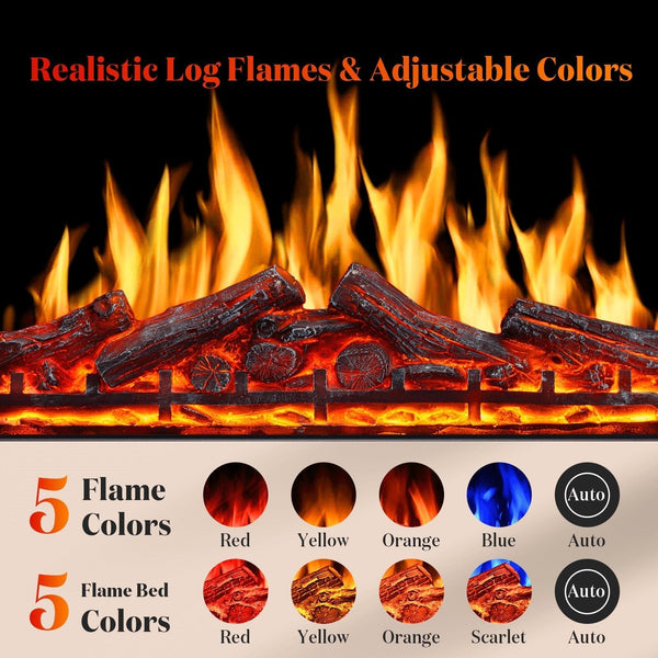 Electric Fireplace Insert Adjuatble Flame Colors 936A,939A,936BXB,939BXB Kismile