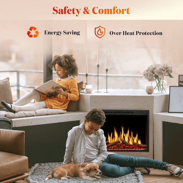 Electric Fireplace Insert Adjuatble Flame Colors 936A,939A,936BXB,939BXB Kismile