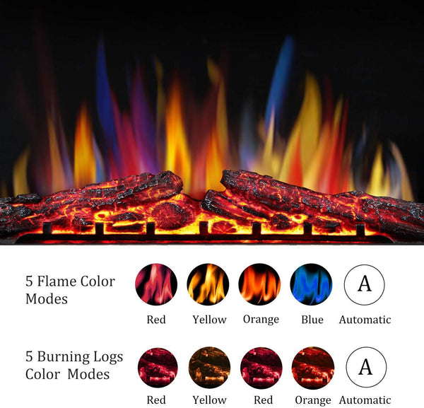 Electric Fireplace Insert Adjuatble Flame Colors 936A,939A,936BXB,939BXB Kismile