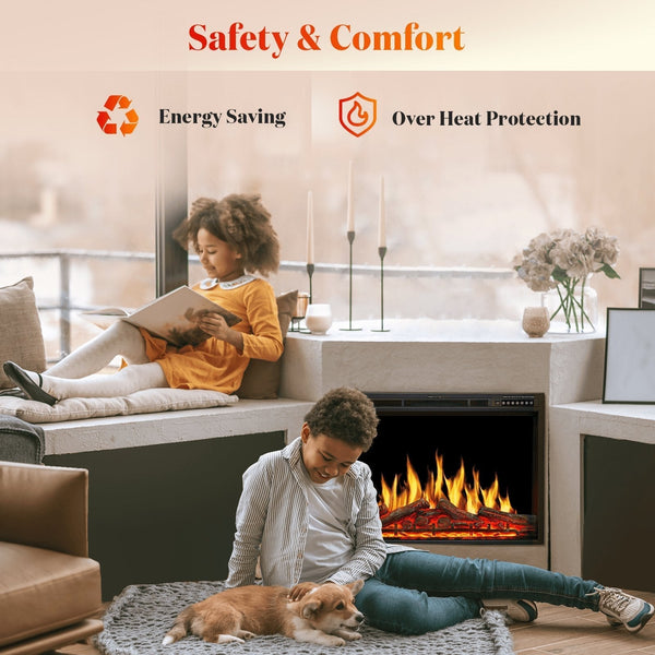 Electric Fireplace Insert Adjuatble Flame Colors 936A,939A,936BXB,939BXB Kismile