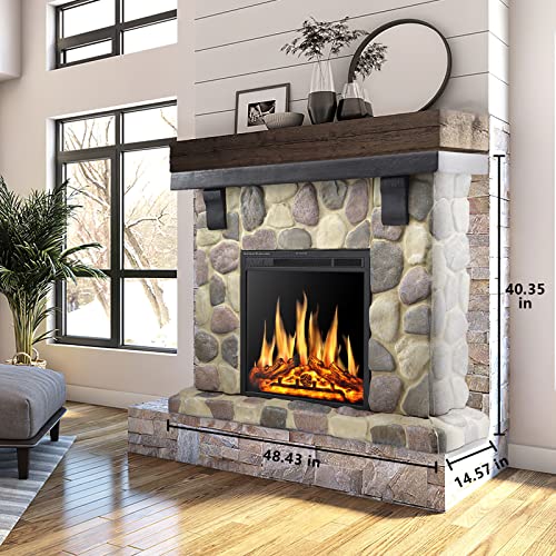 48 Inch Electric Fireplace Stone Mantel Package Y4926 Kismile