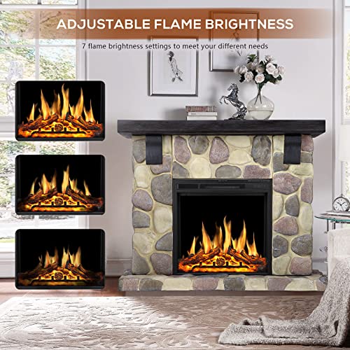 48 Inch Electric Fireplace Stone Mantel Package Y4926 Kismile