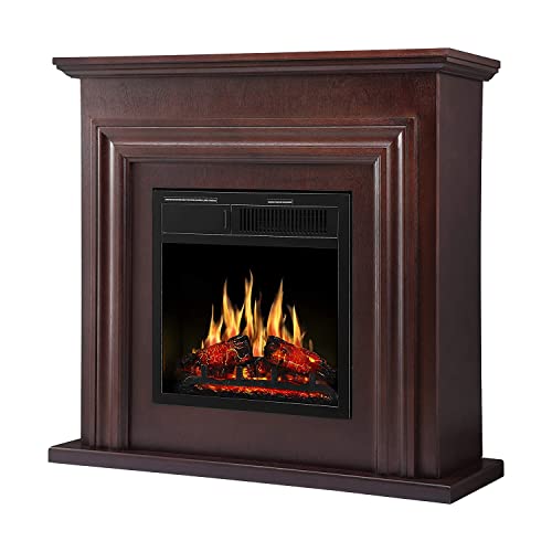 36 Inch Electric Fireplace Mantel Wooden Surround Firebox M1804 Kismile