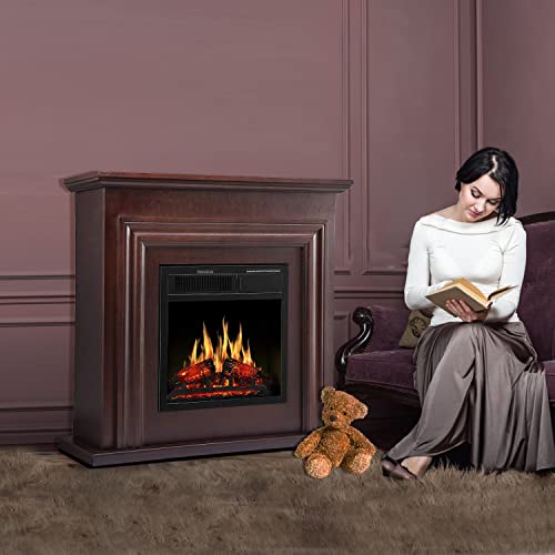 36 Inch Electric Fireplace Mantel Wooden Surround Firebox M1804 Kismile