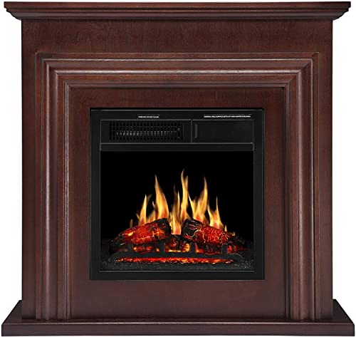 36 Inch Electric Fireplace Mantel Wooden Surround Firebox M1804 Kismile