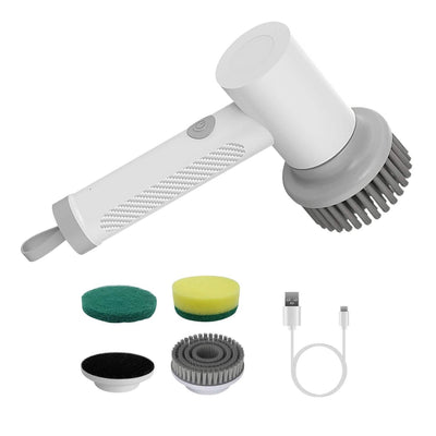 Electric Handheld Spin Scrubber Cordless Cleaning Brush with 2 Rotating Speeds