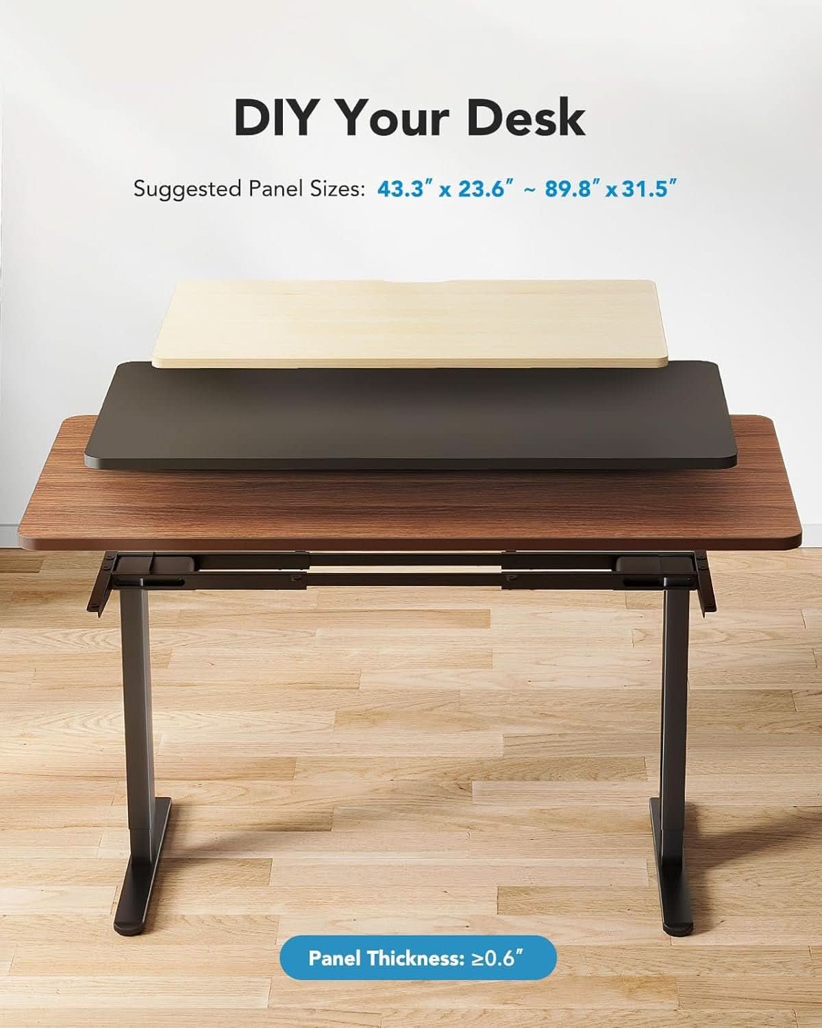 Electric Height Adjustable Desk Frame with Dual Motors