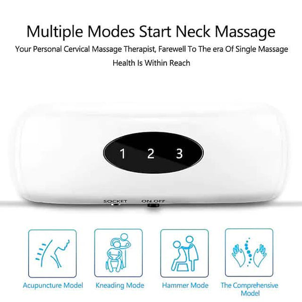 Electric Neck Massager and Pulse Back 6 Modes Power Control