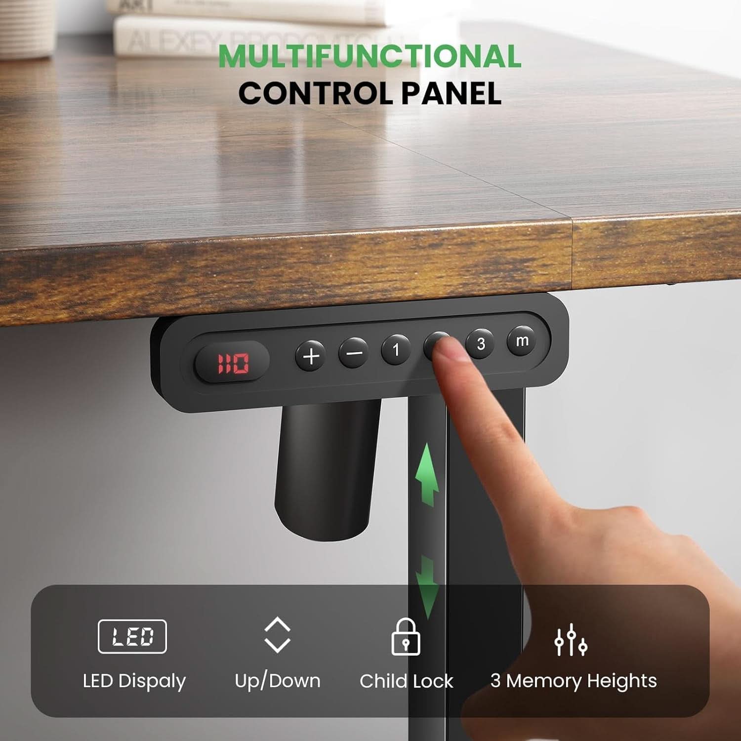 Electric Standing Desk 48 By 24 Inch With 3 Memory Presets