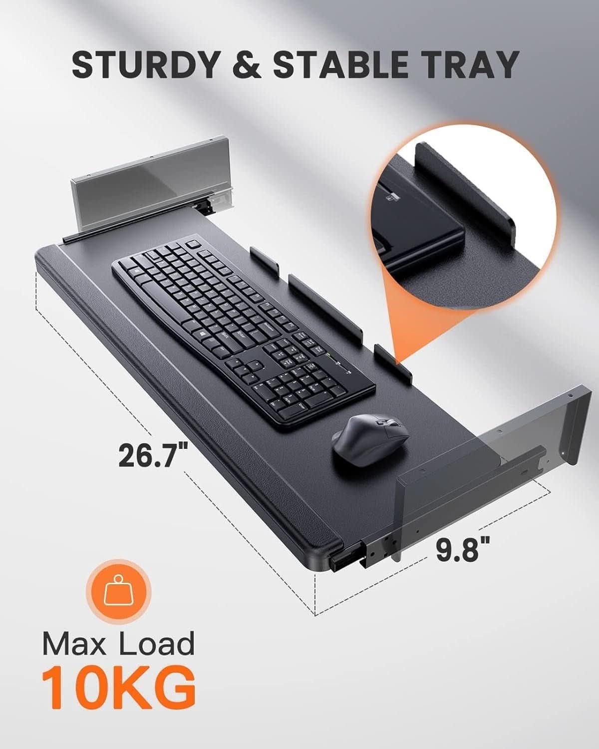 Electric Standing Desk with Adjustable Height and Tray