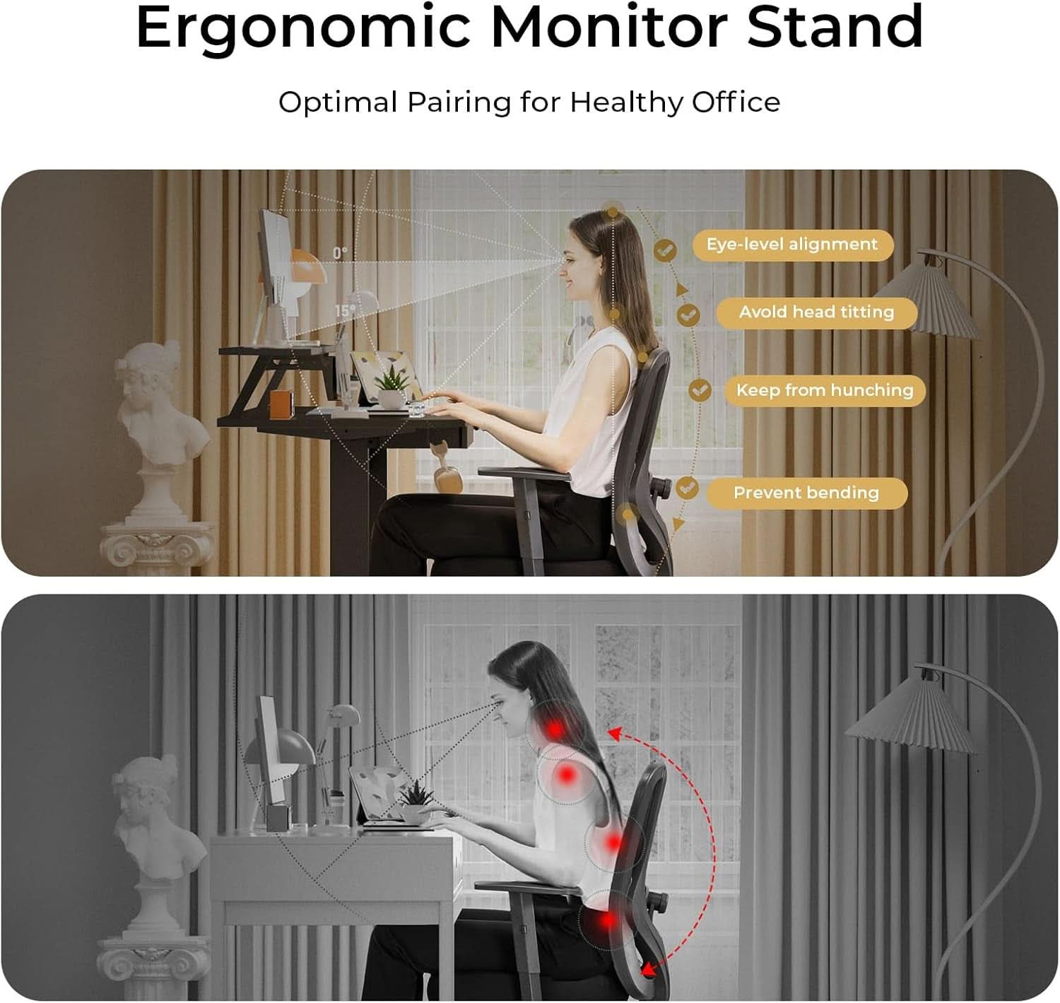 Electric Standing Desk With Drawers 48x24 Black Height Adjustable