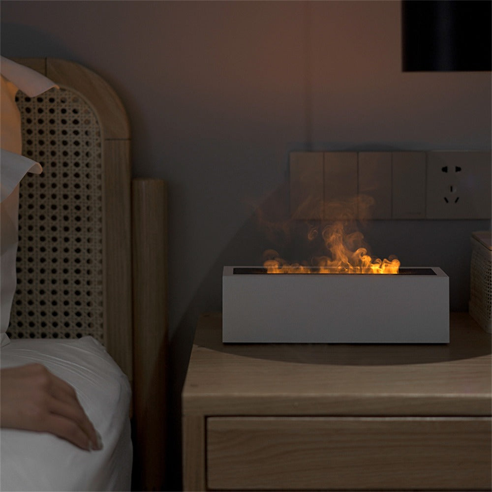 200ml Flame Humidifier Aromatic Essential Oil Electric Ultrasonic Diffuser