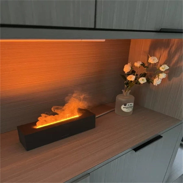 200ml Flame Humidifier Aromatic Essential Oil Electric Ultrasonic Diffuser